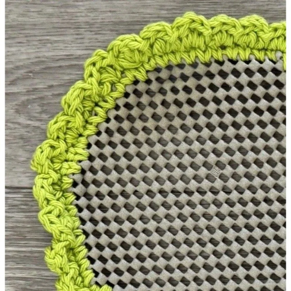 Handmade Crochet Jar Opener Gripper With Crochet Edge Kitchen Accessory Gift 6”